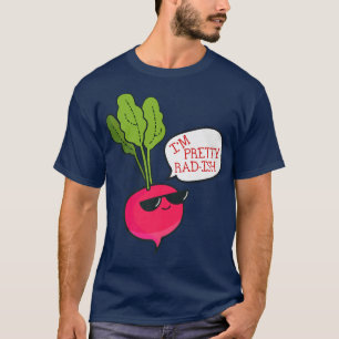 Camiseta Sou Bonito RadIsh, vegetariano engraçado, Radish