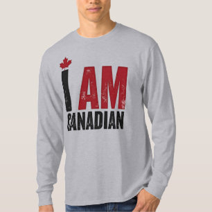 Camiseta Sou canadense - Declaração Patriótica e Folha de M