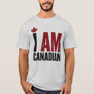 Camiseta Sou canadense - Declaração Patriótica e Folha de M