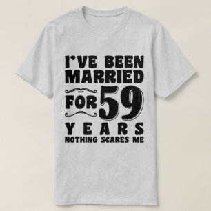 Camiseta Sou Casado Há 59 Anos Esposa Marido Engraçada
