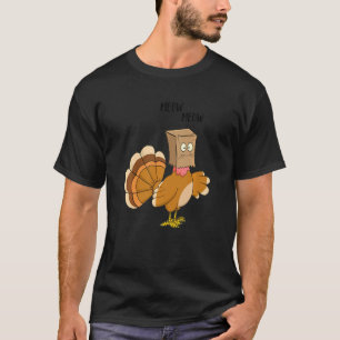 Camiseta Sou Cat Turkey Paper Bag Meow Ação de Graças C