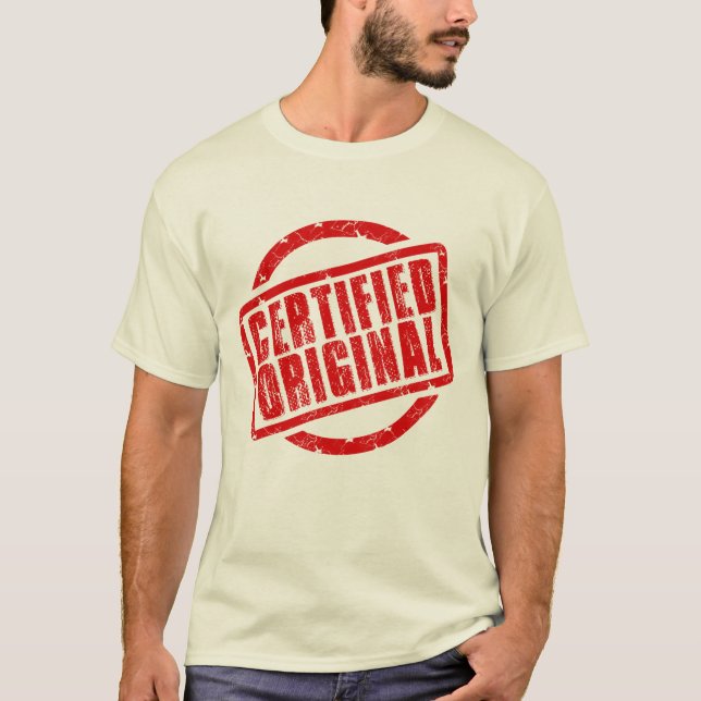 Camiseta Sou certificado como T-Shirt original (Frente)
