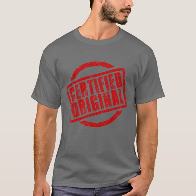 Camiseta Sou certificado como T-Shirt original (Frente)