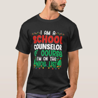 Camiseta Sou Conselheiro Escolar, Claro, Xmas Luzes Chris