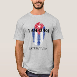 Camiseta Sou Cuba Patria Y Vida Homeland E Life Light