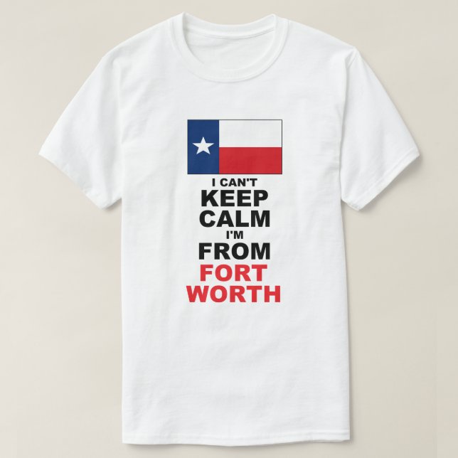 Camiseta Sou de Fort Worth, TX (Frente do Design)