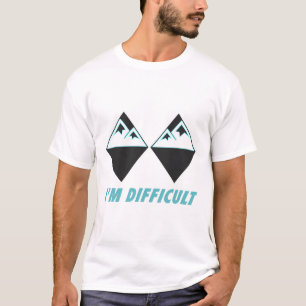 Camiseta Sou Difícil Esquiar Diamantes Negros Duplos Colora
