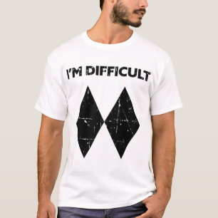 Camiseta Sou Difícil Funny Double Black Diamonds Esqui Neve