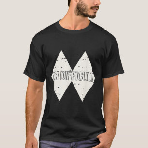 Camiseta Sou Difícil Piada Dobro Skii Diamantes Pretos Pun