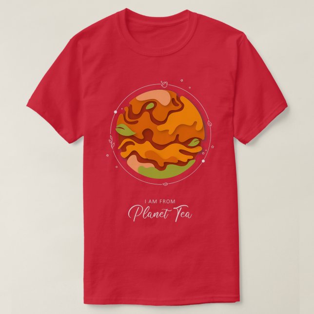 Camiseta Sou do Planet Tea, fundo escuro (Frente do Design)