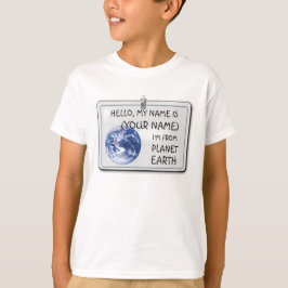 Camiseta Sou do Planeta Terra (personalizável)