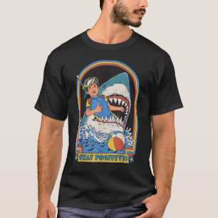 Camiseta Sou Engraçado Ficar Positivo Com Ataque A Tubarõ