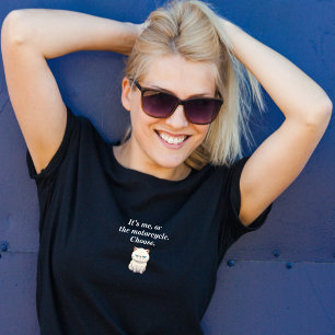 Camiseta Sou eu ou o gato do motociclista