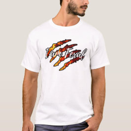 Camiseta Sou Feral Não toco em mim Sinal T-Shirt Engraçado