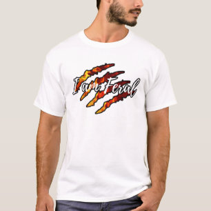 Camiseta Sou Feral Não toco em mim Sinal T-Shirt Engraçado