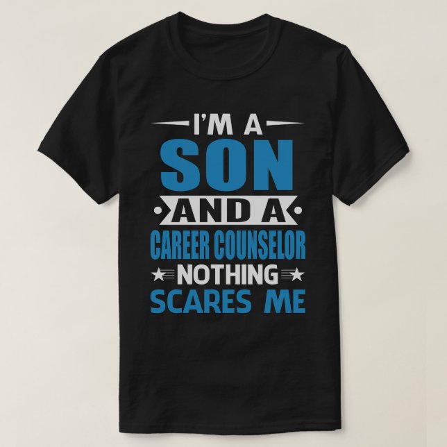 Camiseta Sou FILHO E Conselheiro De Carreira Nada Me Assust (Frente do Design)