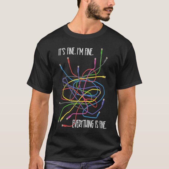 Camiseta Sou Fine Network Computer (Computador de rede perf (Frente)