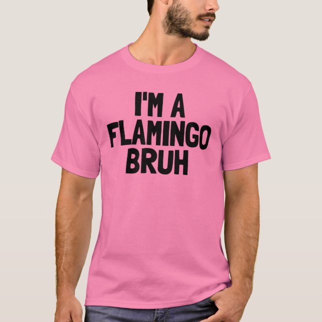 Camiseta Sou Flamingo Bruh Dia de as Bruxas engraçado Boys  (Frente)