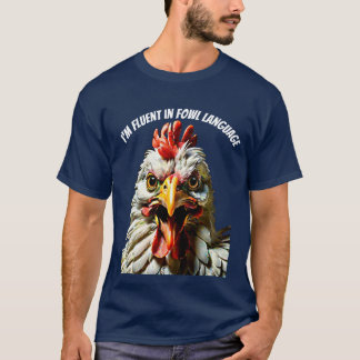 Camiseta sou fluente no idioma da galinha