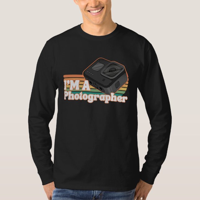 Camiseta Sou fotógrafo, fotógrafo colorido. (Frente)