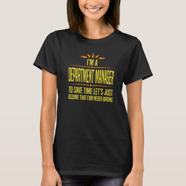 Camiseta Sou gerente de departamento (Frente)