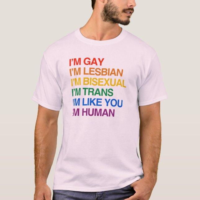 CAMISETA SOU GLBT SOU HUMANO (Frente)