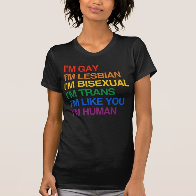 CAMISETA SOU GLBT SOU HUMANO (Frente)