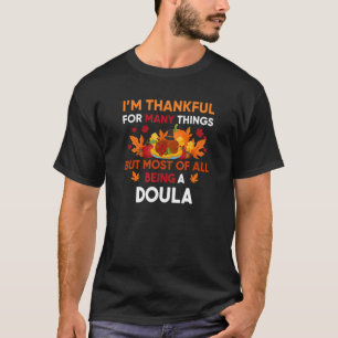 Camiseta Sou grato por muitas coisas serem uma Doula