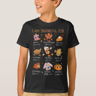 Camiseta Sou Grato Por - Versículo Bíblico Ação de Graças C