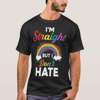 Camiseta Sou Hetero, Mas Não Odeio Orgulho LGBT