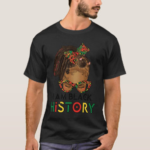 Camiseta Sou História Negra para Crianças Meninas História 
