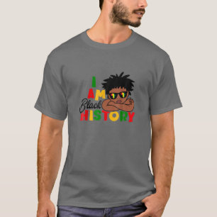 Camiseta Sou História Negra Para Crianças Meninos Histór