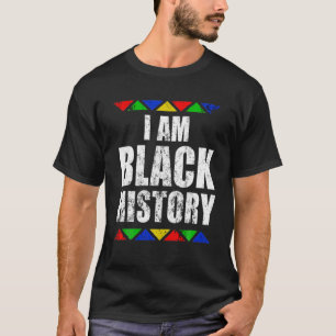 Camiseta Sou História Negra para os Homens do Orgulho Afric