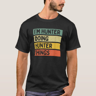 Camiseta Sou Hunter Fazendo Coisas De Caçador Engraçadas Pe