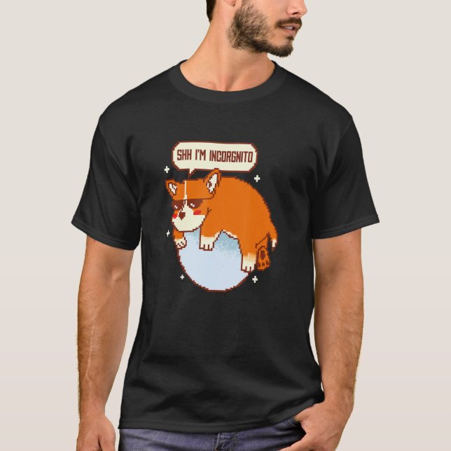 Camiseta Sou Incorgnito Corgi Dog Incognito Pet Pun (Frente)