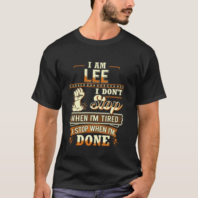 Camiseta Sou Lee Shirt Personalizado Lee Sobrenome (Frente)