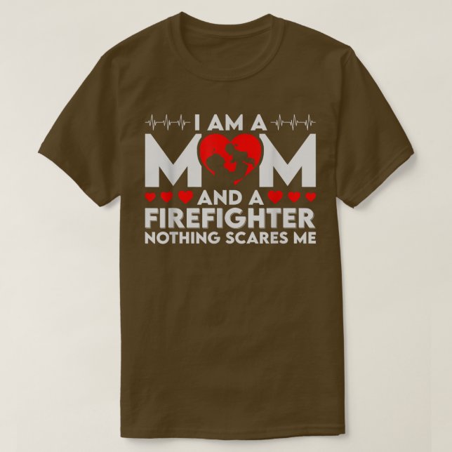 Camiseta Sou Mãe E Bombeiro Nada Me Assusta 284 (Frente do Design)