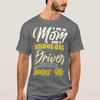 Camiseta Sou mãe e Design de motorista de ônibus escolar