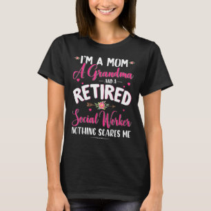 Camiseta Sou mãe, vovó e assistente social aposentado