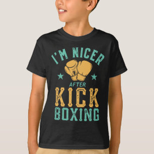 Camiseta Sou Mais Simpática Depois do Kickboxing Mulheres S