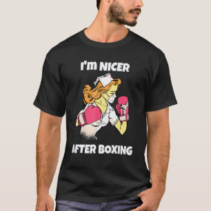 Camiseta Sou Mais Simpático Após Treino de Boxe Enfermagem 