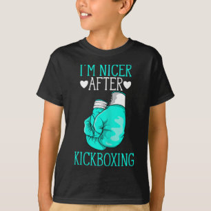 Camiseta Sou Mais Simpático Depois do Kickboxing Kickboxer 