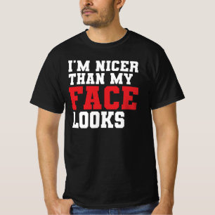 Camiseta Sou Mais Simpático Do Que Meu Rosto Parece