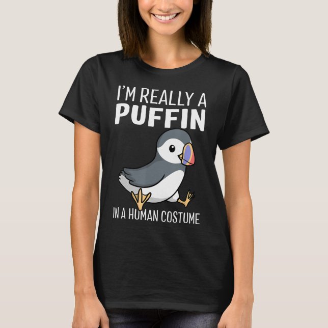 Camiseta Sou mesmo um Puffin em um Shirt Hallo Humano (Frente)