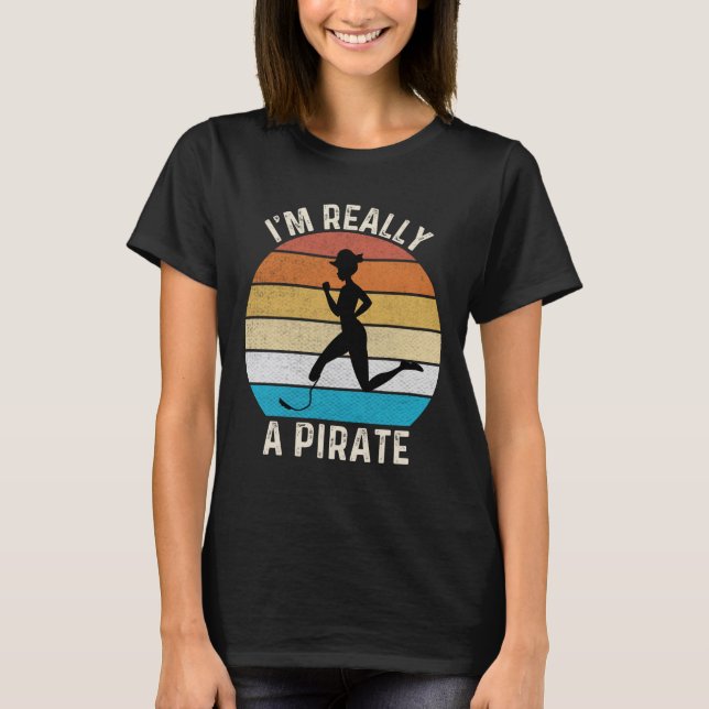 Camiseta Sou mesmo uma filha de um amputado pirata engraçad (Frente)