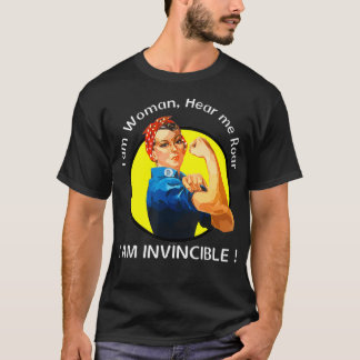 Camiseta Sou mulher, ouve-me Rar, sou invencível