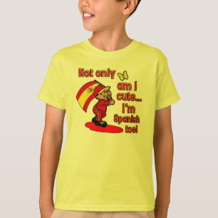 Camiseta Sou não somente eu bonito mim sou espanhol