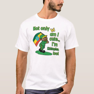 Camiseta Sou não somente eu bonito mim sou etíope demasia