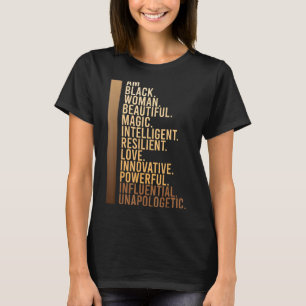 Camiseta Sou Negra História Negra Mês Educada Blac