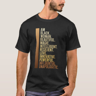 Camiseta Sou Negra História Negra Mês Educada Blac